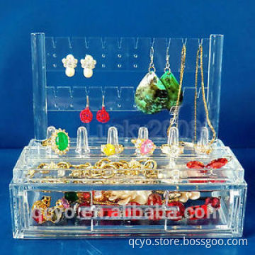 factory hot sale Acrylic vertical and drawer Jewelry Box